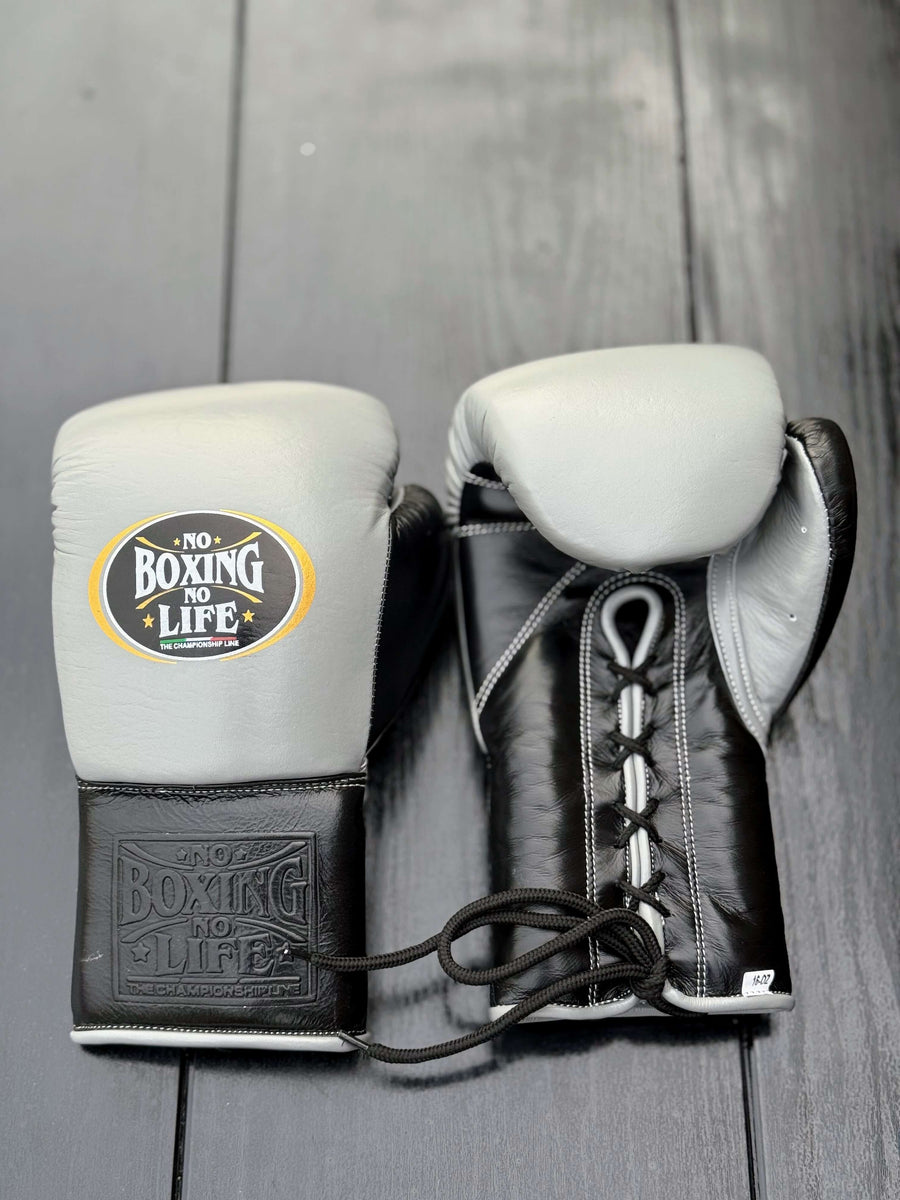 No Boxing No Life Boxing Gloves Grey/Black Fitness Boxing