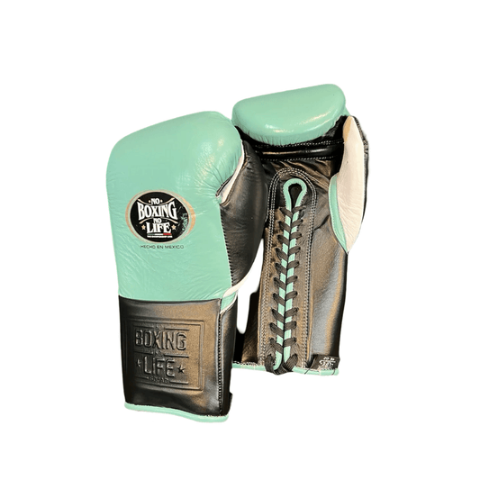 No Boxing No Life Boxing Gloves Sea-Green/Black/White Fight Gear