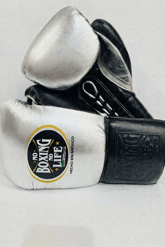 No Boxing No Life Boxing Gloves Silver/Black Custom