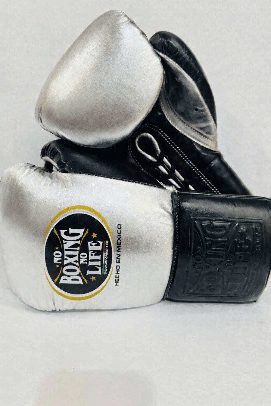 No Boxing No Life Boxing Gloves Silver/Black Custom