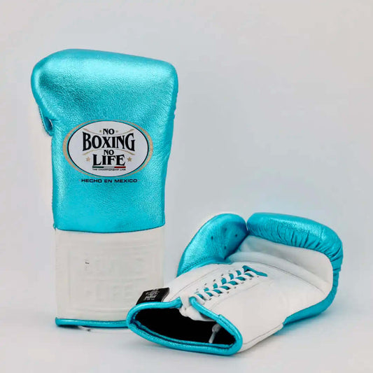 No Boxing No Life Boxing Gloves Sky-Blue/White Fight Gear