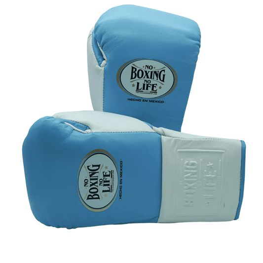 No Boxing No Life Boxing Gloves Sky-Blue/White Competition