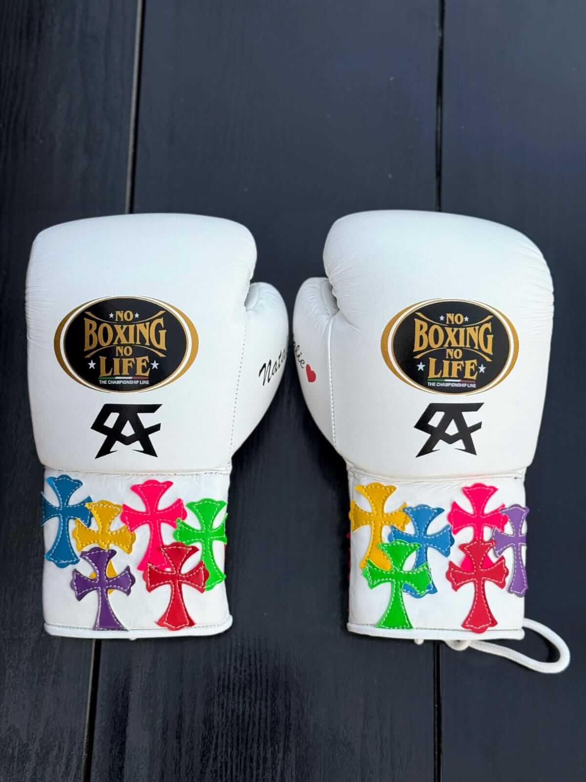 No Boxing No Life Boxing Gloves White Training