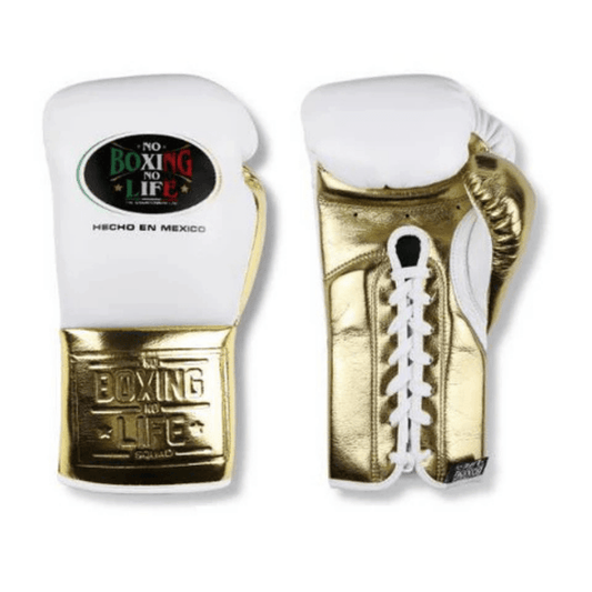 No Boxing No Life Boxing Gloves White/Gold Customizable