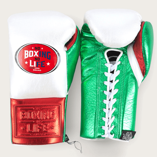 No Boxing No Life Boxing Gloves White/Green/Red Customizable