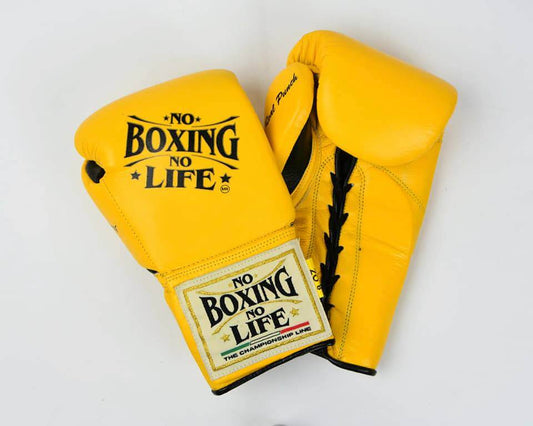 No Boxing No Life Boxing Gloves Yellow/Black Sparring
