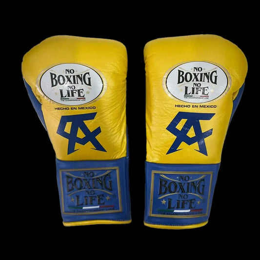 No Boxing No Life Boxing Gloves Yellow/Blue Customizable
