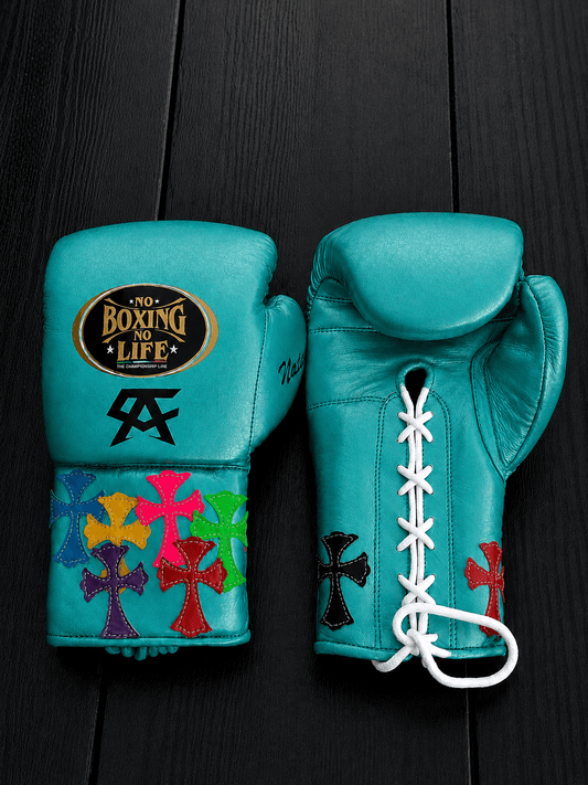 No Boxing No Life Boxing Gloves Teal Fight Gear