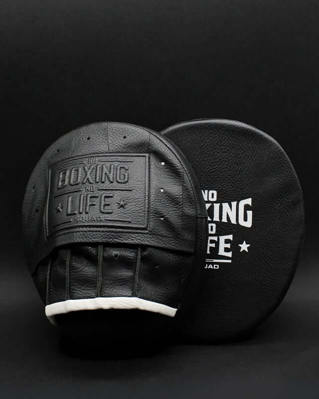No Boxing No Life Punching Mitts Black/White Custom