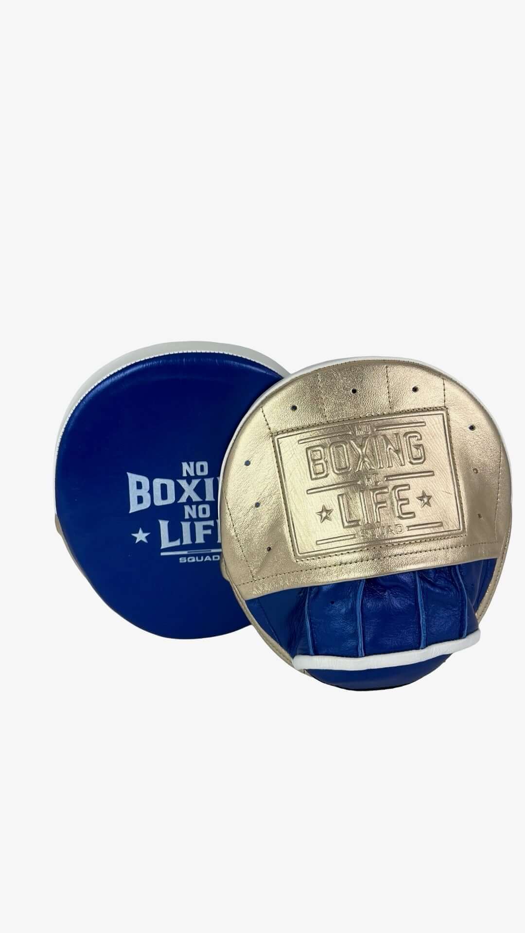 No Boxing No Life Punching Mitts Light-Gold/Blue Training