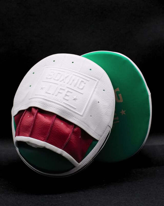 No Boxing No Life Punching Mitts White/Green/Red Customizable