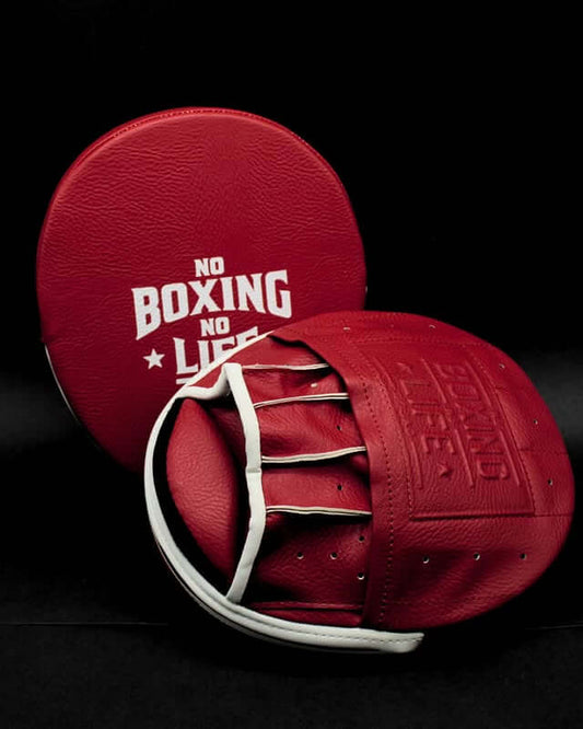 No Boxing No Life Punching Mitts Red/White Coaching