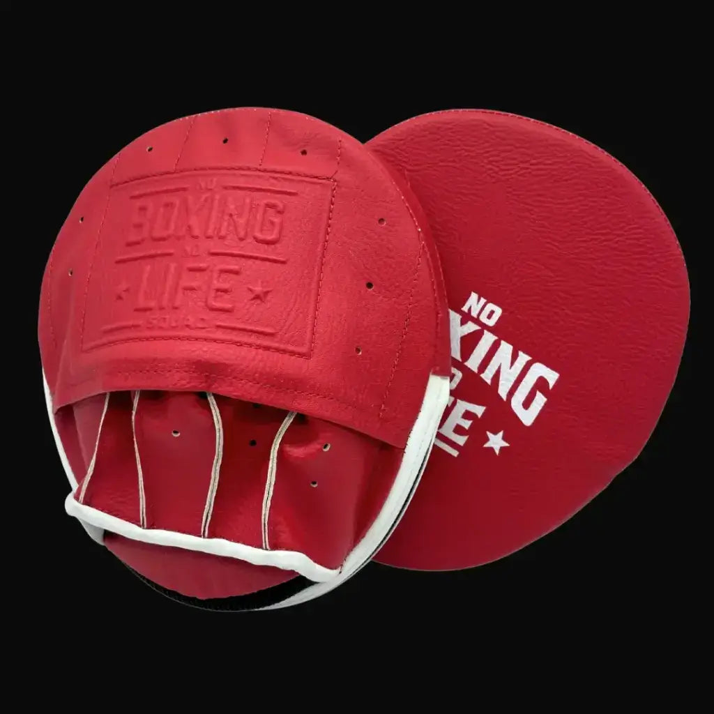 No Boxing No Life Punching Mitts Red/White Coaching