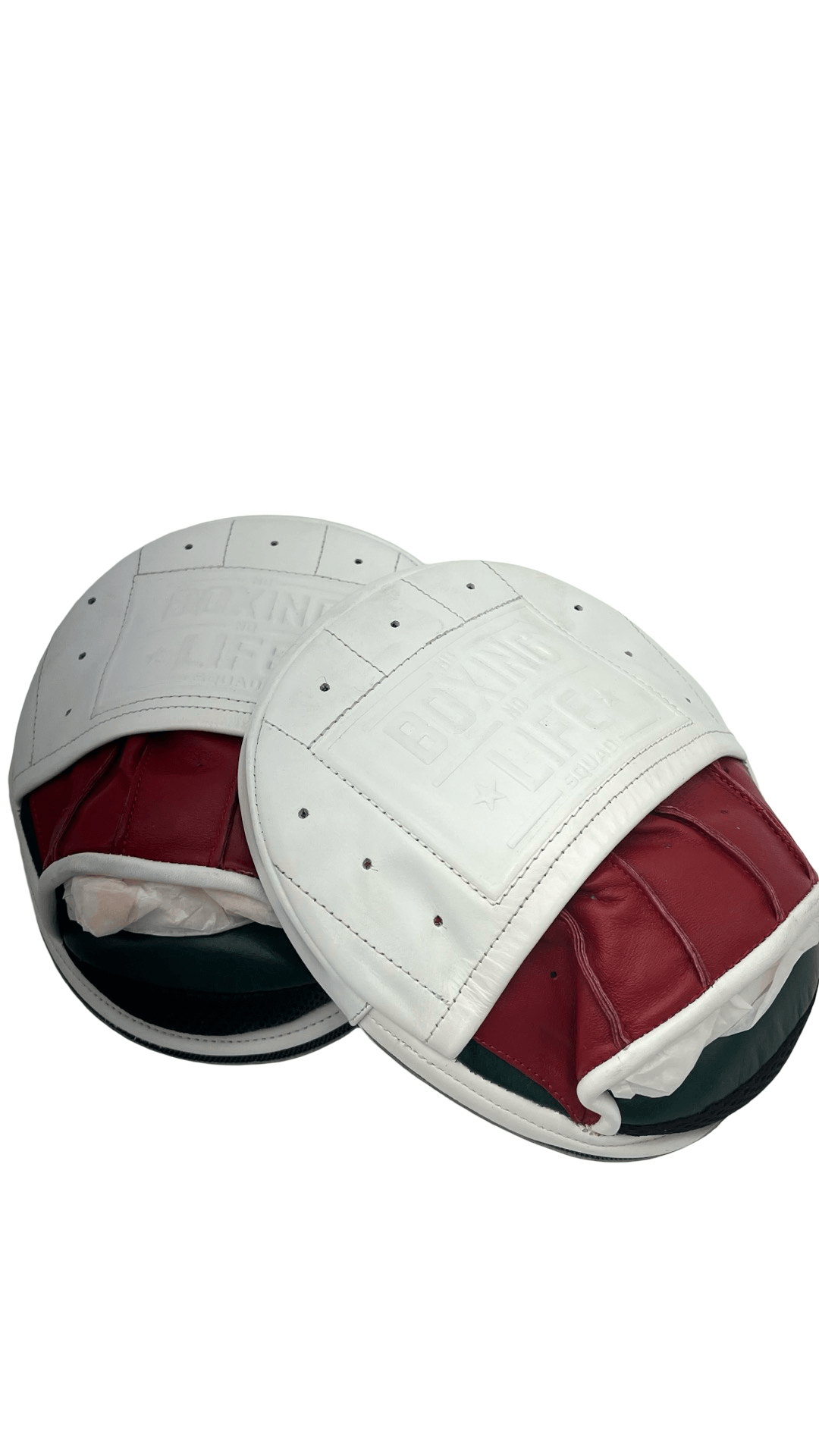 No Boxing No Life Punching Mitts Green/White/Red Coaching