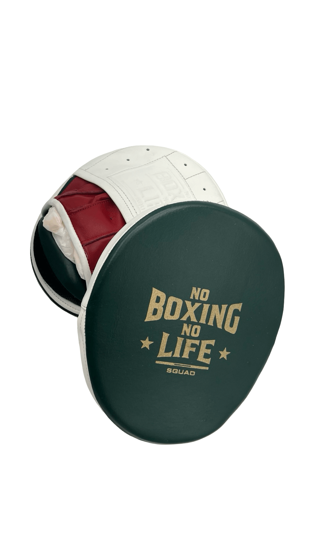 No Boxing No Life Punching Mitts Green/White/Red Coaching