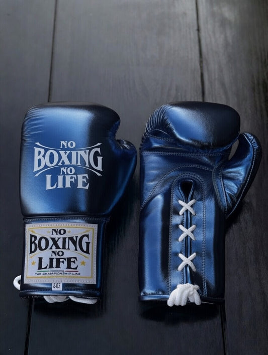 No Boxing No Life Boxing Gloves Dark-Blue Customizable