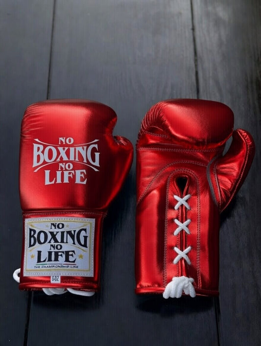 No Boxing No Life Boxing Gloves Red Custom
