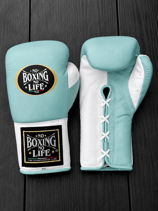 No Boxing No Life Boxing Gloves Sky-Blue/White Boxing Training