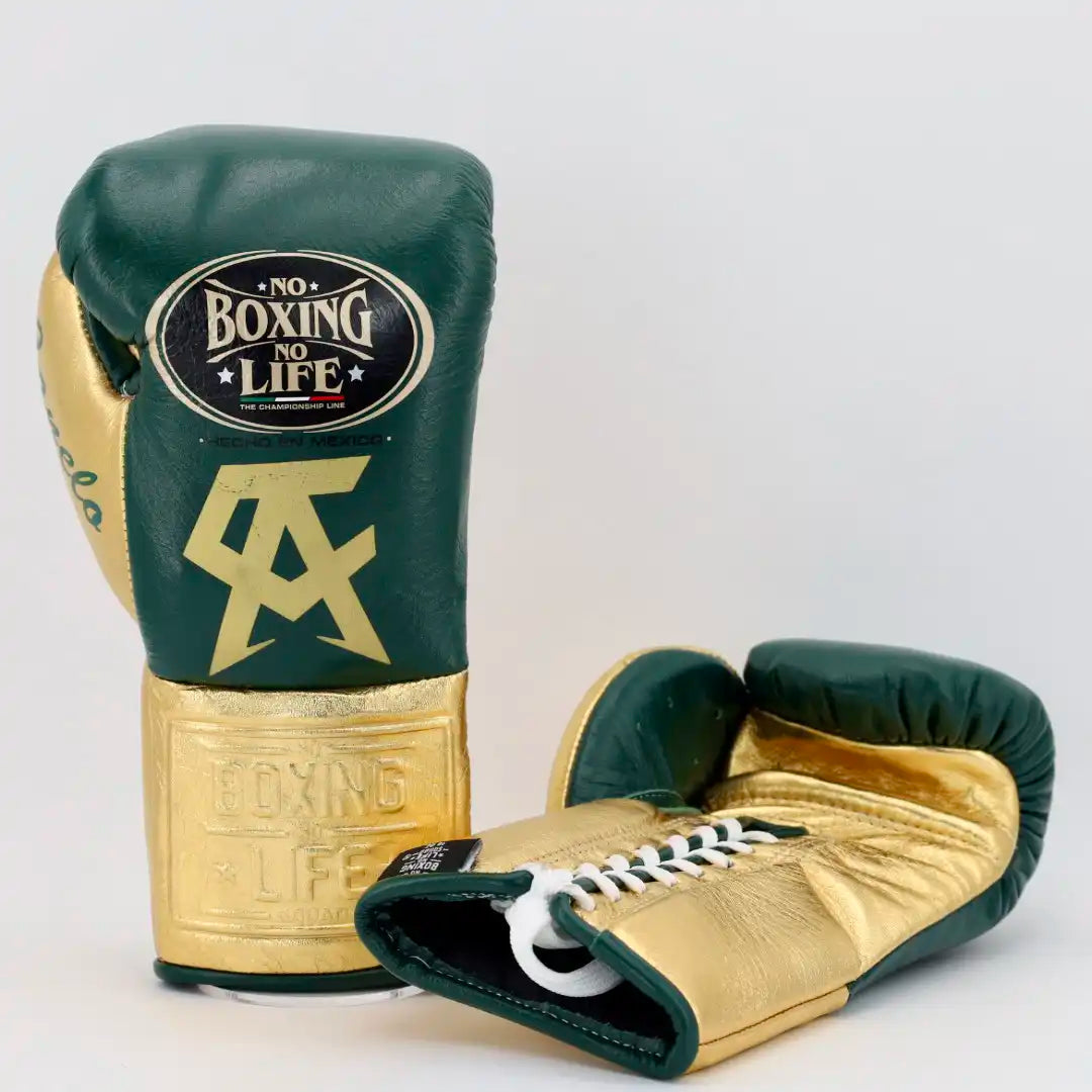 No Boxing No Life Boxing Gloves Dark-Green/Gold Sparring