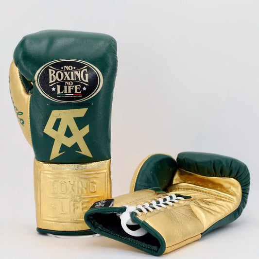 No Boxing No Life Boxing Gloves Dark-Green/Gold Sparring