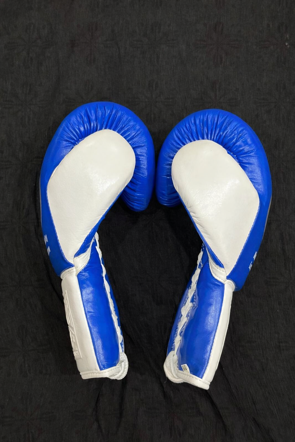 No Boxing No Life Boxing Gloves Blue/White Lace-Up