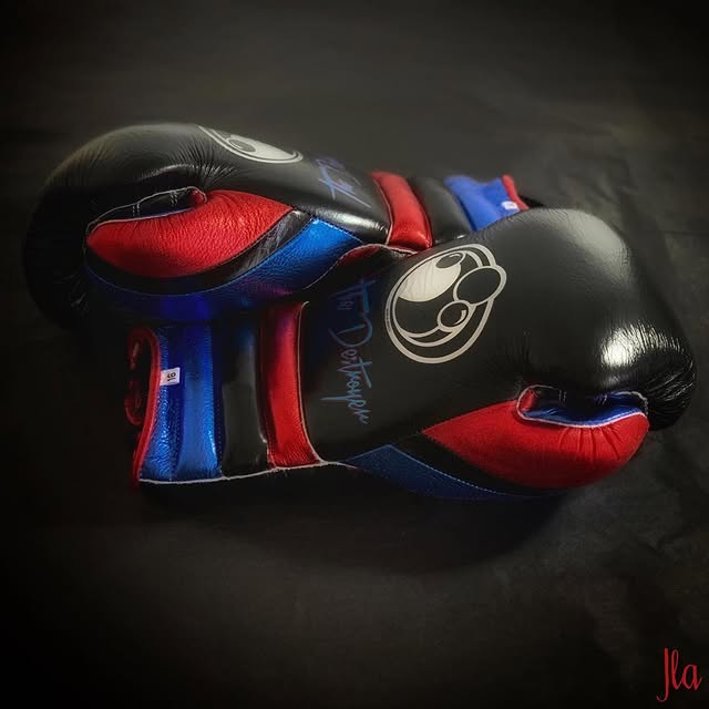 Grant Boxing Gloves Black/Blue/Red Lace-Up Training