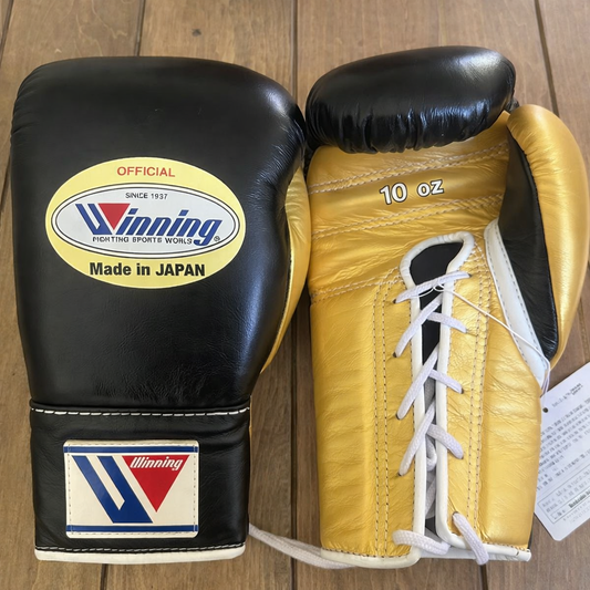 Winning Boxing Gloves Black/Gold Boxing Training