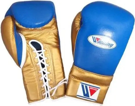 Winning Boxing Gloves Blue/Gold Customizable