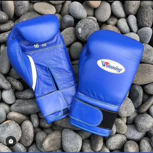 Winning Boxing Gloves Blue Training Gloves Custom