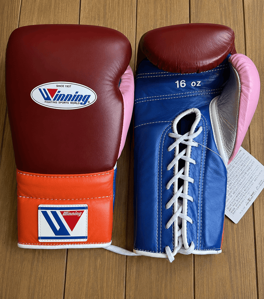 Winning Boxing Gloves Brown/Blue/Orange/Pink Leather