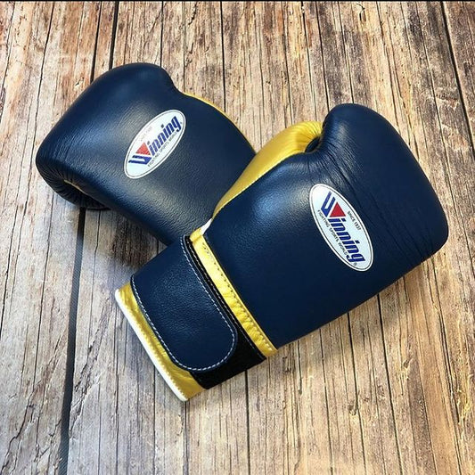 Winning Boxing Gloves Dark-Blue/Gold Heavy Bag