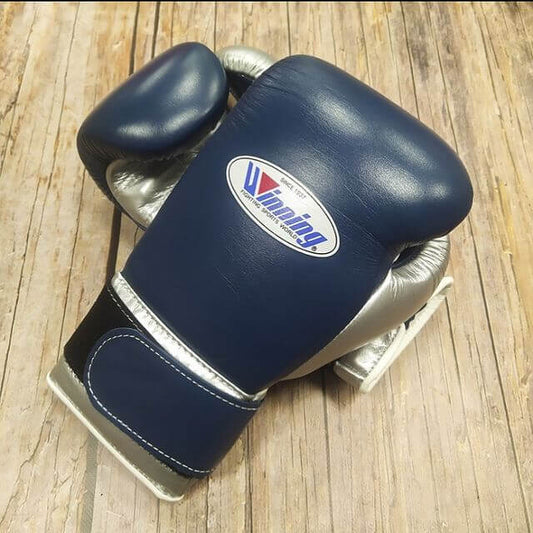 Winning Boxing Gloves Blue/Slate-Grey Velcro