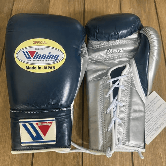 Winning Boxing Gloves Dark-Blue/Silver Fight Gear