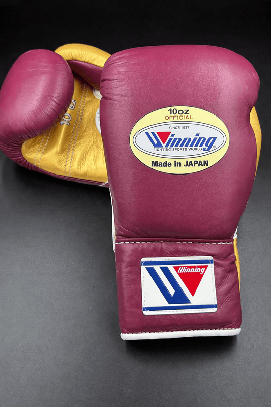 Winning Boxing Gloves Dark-Pink/Yellow Training