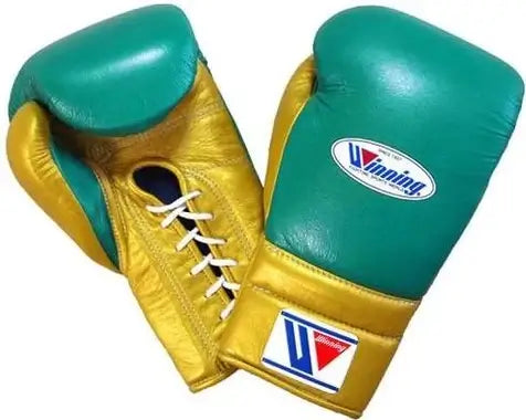 Winning Boxing Gloves Green/Gold Heavy Bag