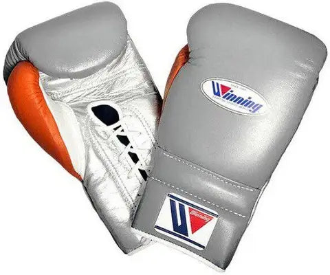 Winning Boxing Gloves Grey/Silver/Orange Sparring