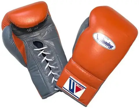 Winning Boxing Gloves Orange/Grey Custom