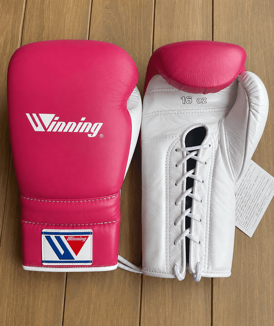 Winning Boxing Gloves Pink/White Training