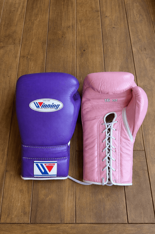 Winning Boxing Gloves Purple/Pink Lace-Up 16oz