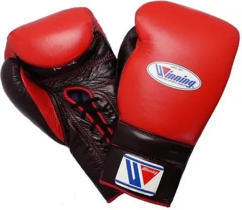 Winning Boxing Gloves Red/Black Lace-Up 16oz