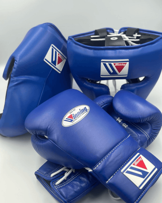 Winning Boxing Gloves Set Navy-Blue Boxing Training