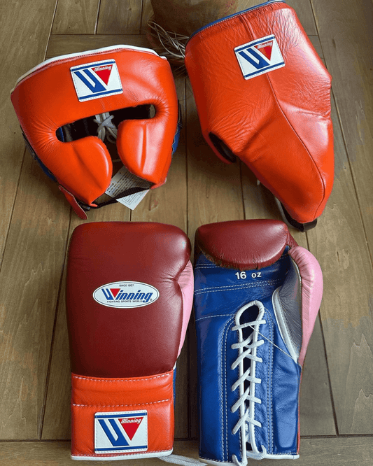 Winning Boxing Gloves Set Orange/Brown/Blue/Pink Sparring Set