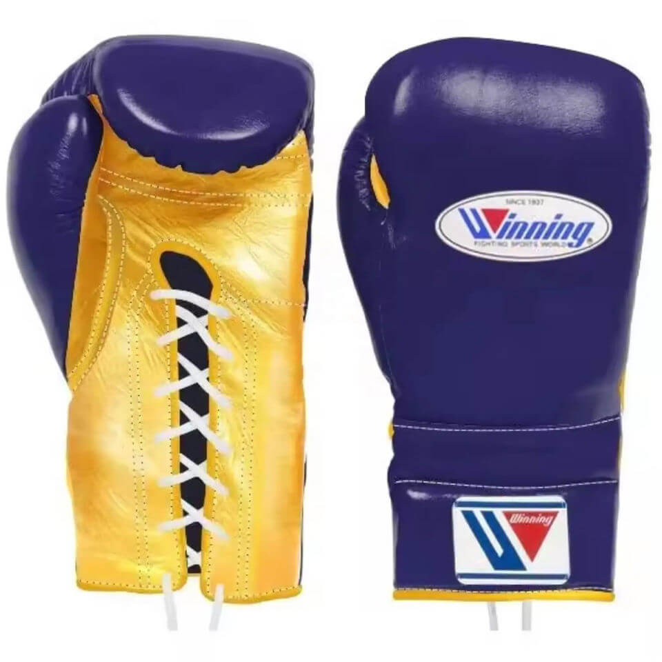 Winning Boxing Gloves Set Purple/Gold Sparring Set