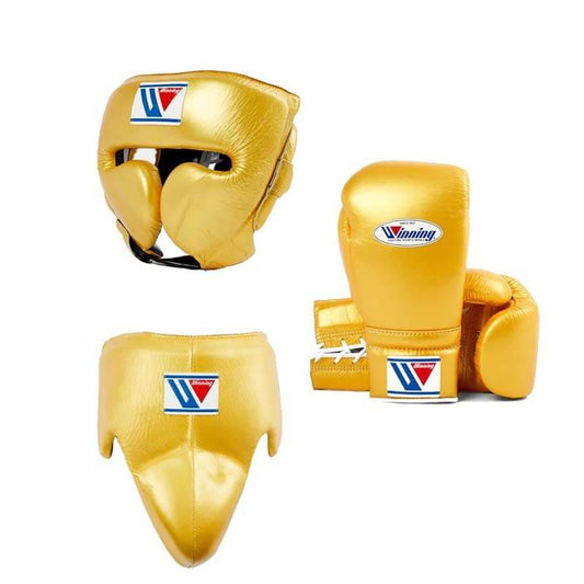 Winning Boxing Gloves Set Gold Customizable
