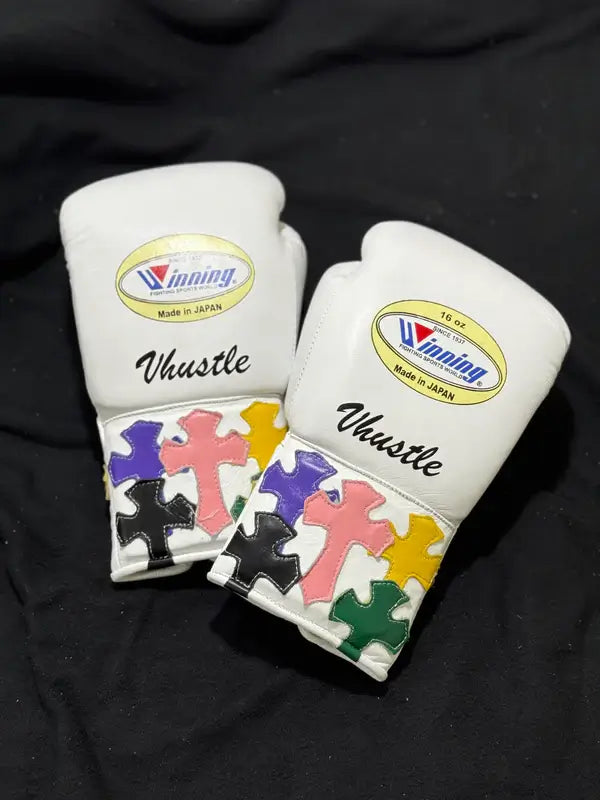 Winning Boxing Gloves Set White Complete Set