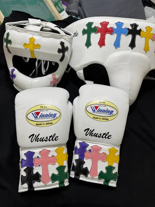Winning Boxing Gloves Set White Complete Set