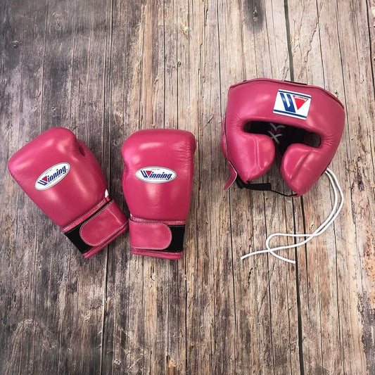 Winning Boxing Gloves Set Dark-Pink Custom