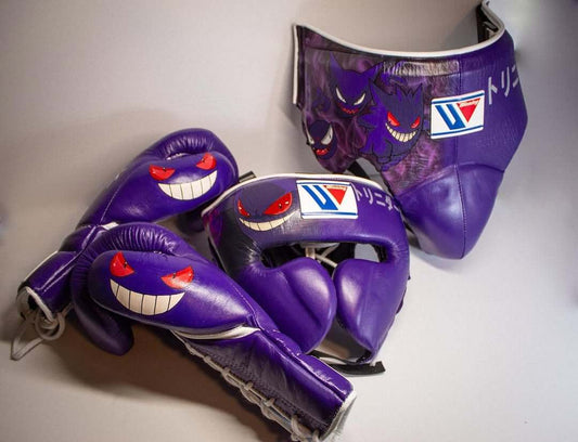 Winning Boxing Gloves Set Purple Protective Gear