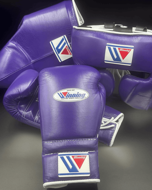 Winning Boxing Gloves Set Purple Boxing Kit