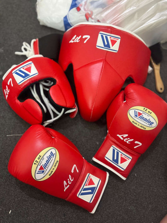 Winning Boxing Gloves Set Red Boxing Kit